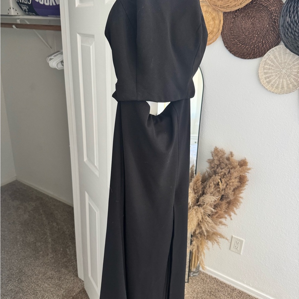 Elegant Black 2-Piece Evening Gown
